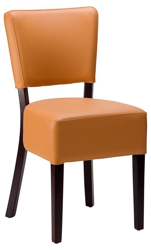 Alto FB Side Chair - Ochre Brown / Wenge Frame - main image