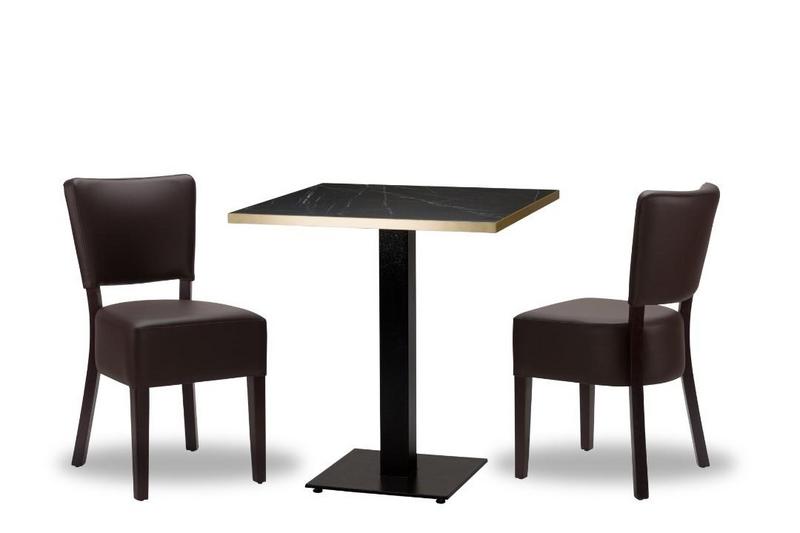 Alto D.Brown/ Wenge x2 - 700mm Sq - Black Pietra Gold ABS Laminate - Titan Sm SQ (DH) - main image