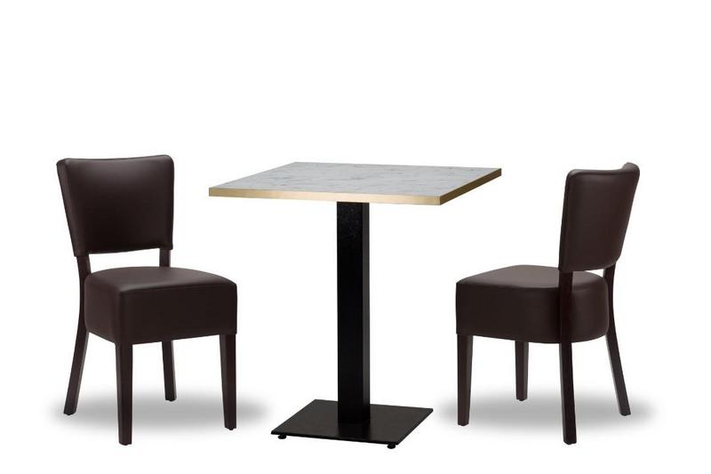 Alto D.Brown/ Wenge x2 - 700mm Sq - White Carrara Gold ABS - Titan Small Sq (DH) - main image