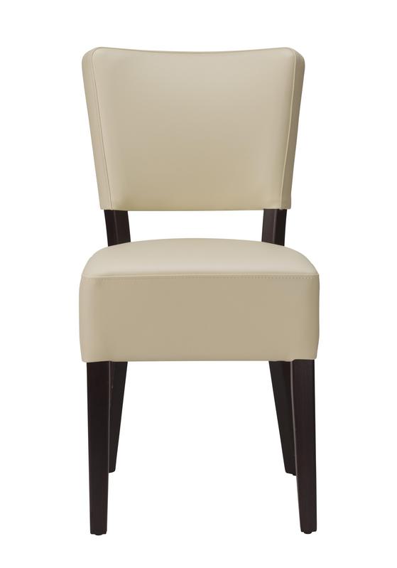 Alto FB Side Chair - Ivory / Wenge Frame   - main image