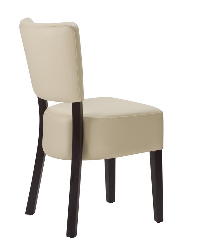 Alto FB Side Chair - Ivory / Wenge Frame   - main image