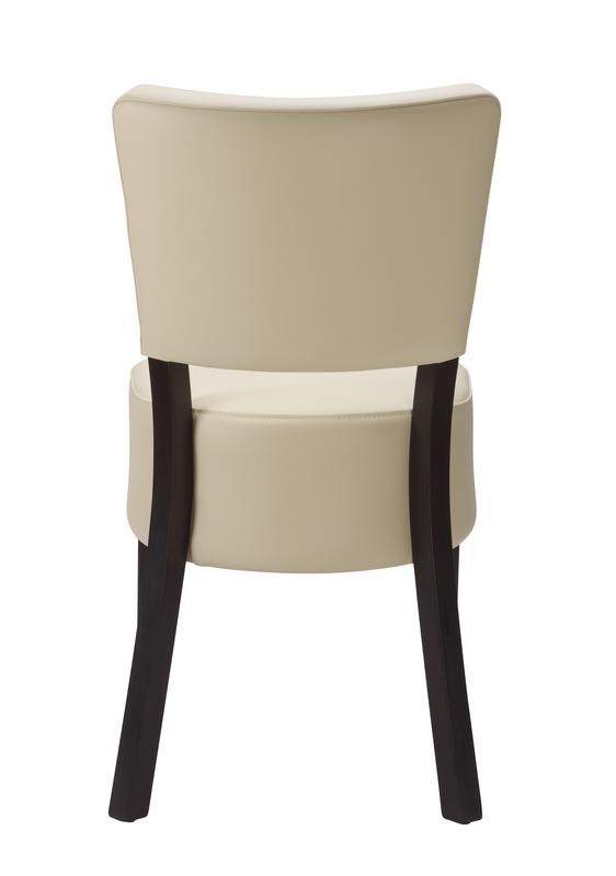 Alto FB Side Chair - Ivory / Wenge Frame   - main image