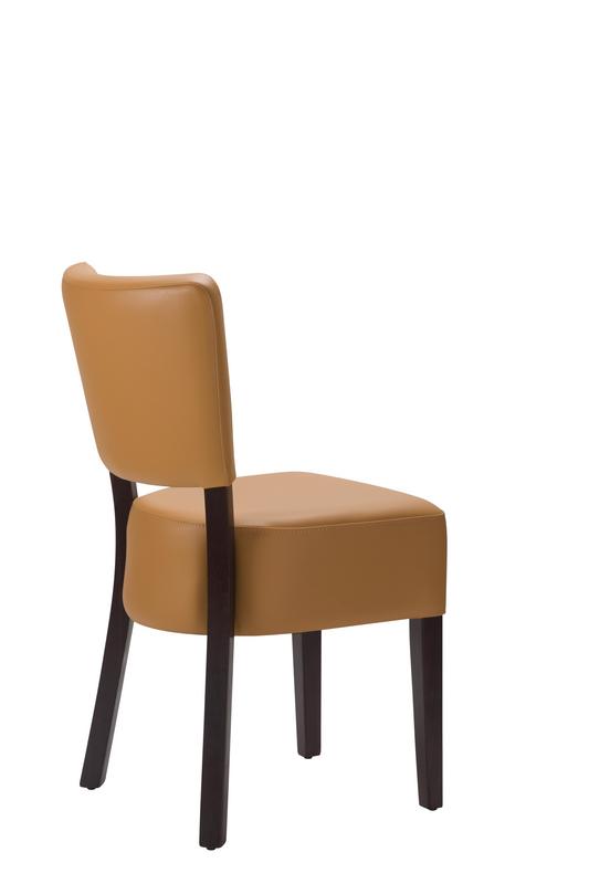 Alto FB Side Chair - Ochre Brown / Wenge Frame - main image
