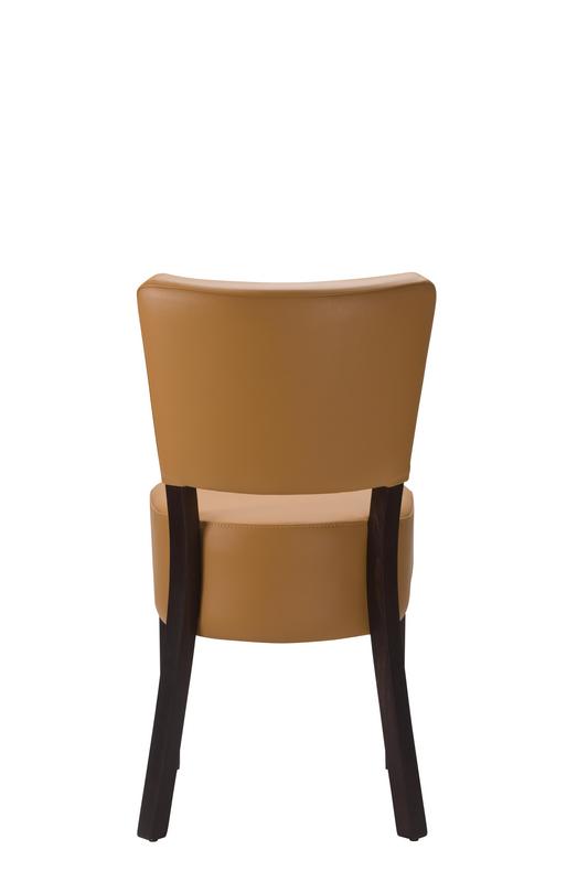 Alto FB Side Chair - Ochre Brown / Wenge Frame - main image