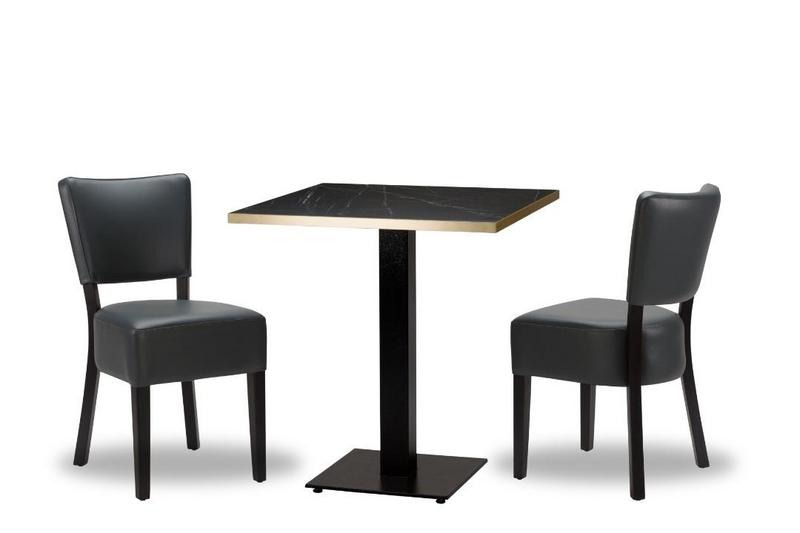 Alto Iron Grey/ Black x2 - 700mm Sq - Black Pietra Gold ABS Laminate - Titan Sm SQ (DH) - main image