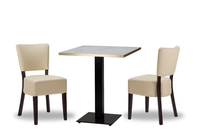Alto Ivory/ Wenge x2  - 700mm Sq - White Carrara Gold ABS - Titan Small Sq (DH) - main image
