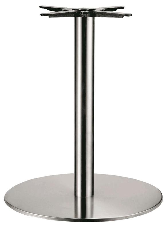 Apollo Large Round Base - Dining Height -Stainless - main image