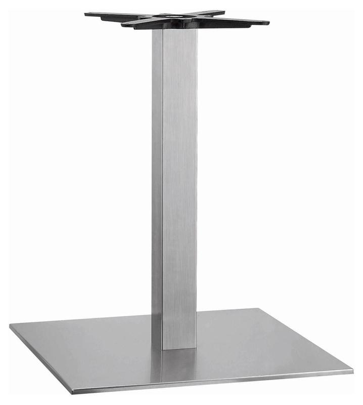 Apollo Large Square Base - Dining Height -Stainless - main image