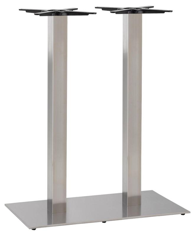 Apollo Twin Table Rectangular Base - Stainless - main image