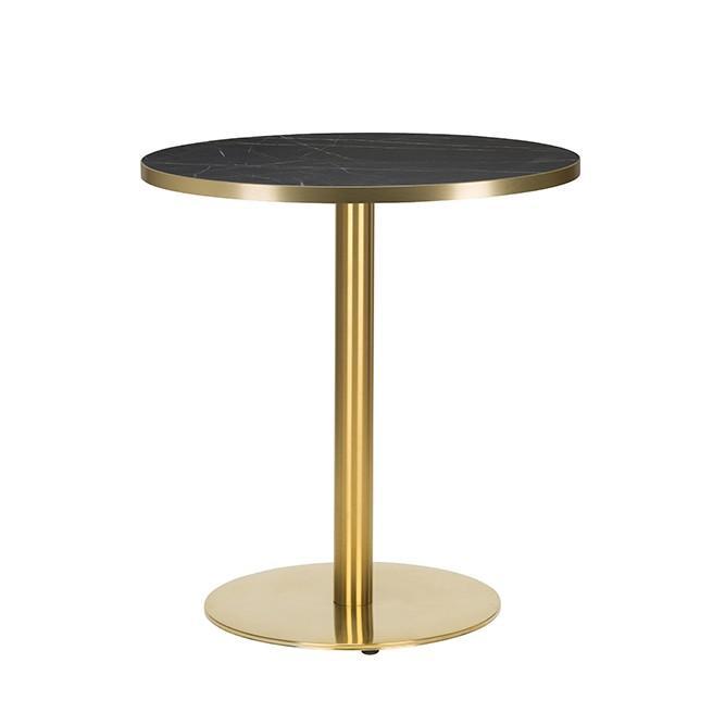 700mmRdx25mm,Laminate Black Pietra/Gold Edge, Midas Sm RD Brass(DH) - main image