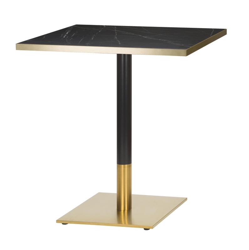 Midas Small Square Table Base (DH- Black/Brass) - main image