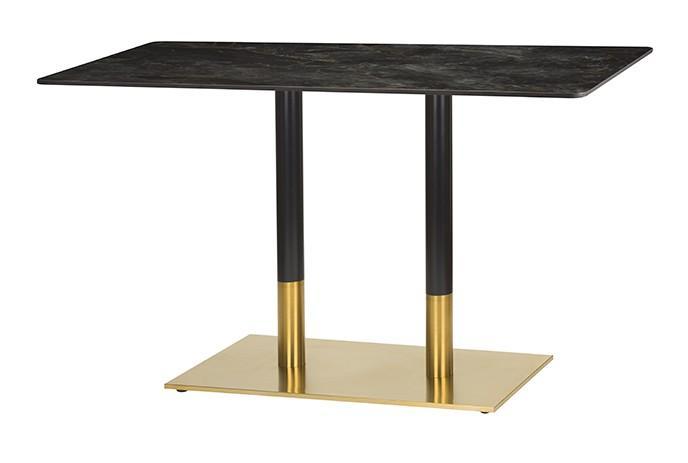 1200mm x 700mm ,Ceramic Table Top Portoro Marble,Midas Twin Rectangular-Brass/Black  (DH) - main image