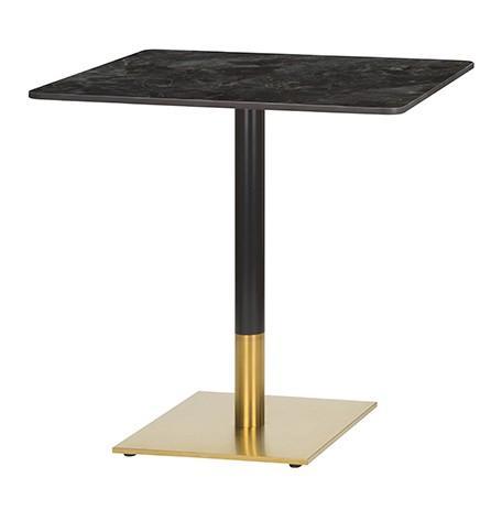 Square ,Ceramic Table Top Portoro Marble,Mida Small Square - Brass/Black  (DH) - main image
