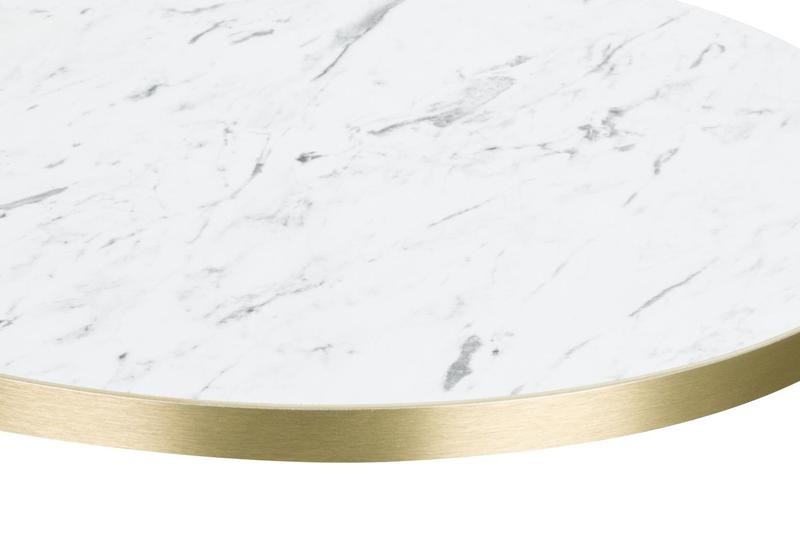 Round, Egger F204 ST9 White Carrara Marble/ Gold ABS,Hudson Square (DH) - main image