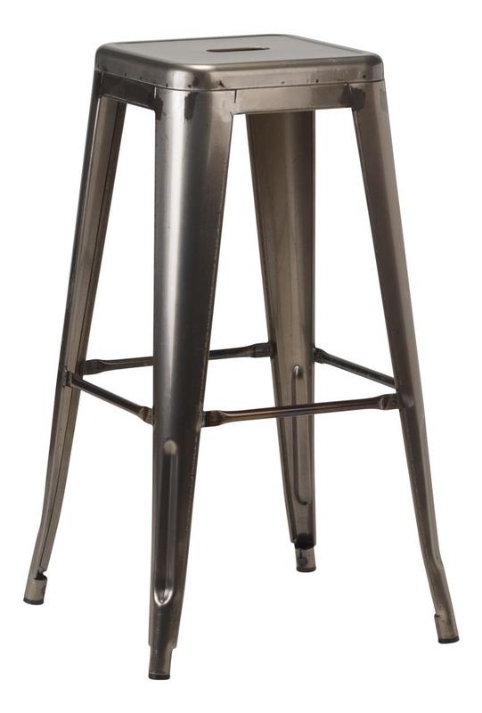 French Bistro High Stool - Gun Metal Grey  - main image