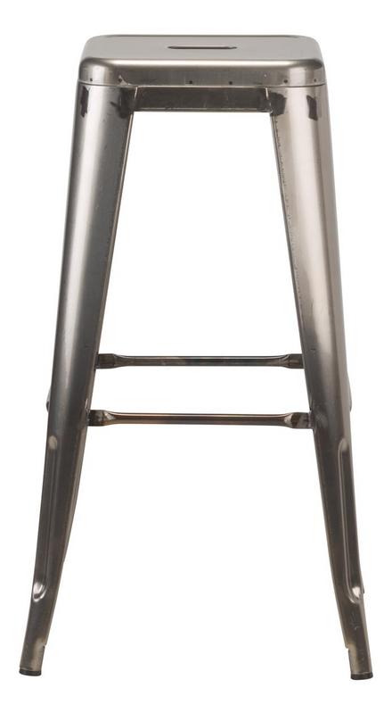 French Bistro High Stool - Gun Metal Grey  - main image