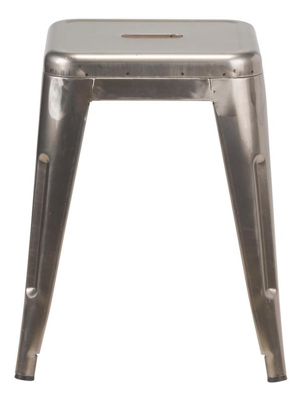 French Bistro Low Stool - Gunmetal Grey  - main image