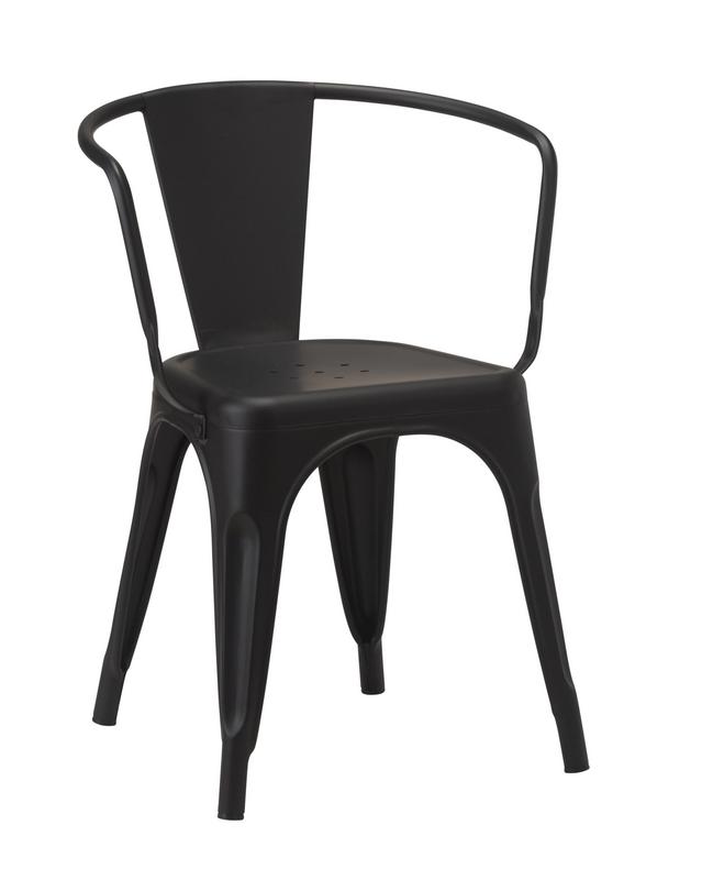 French Bistro Armchair - Black Matt - main image