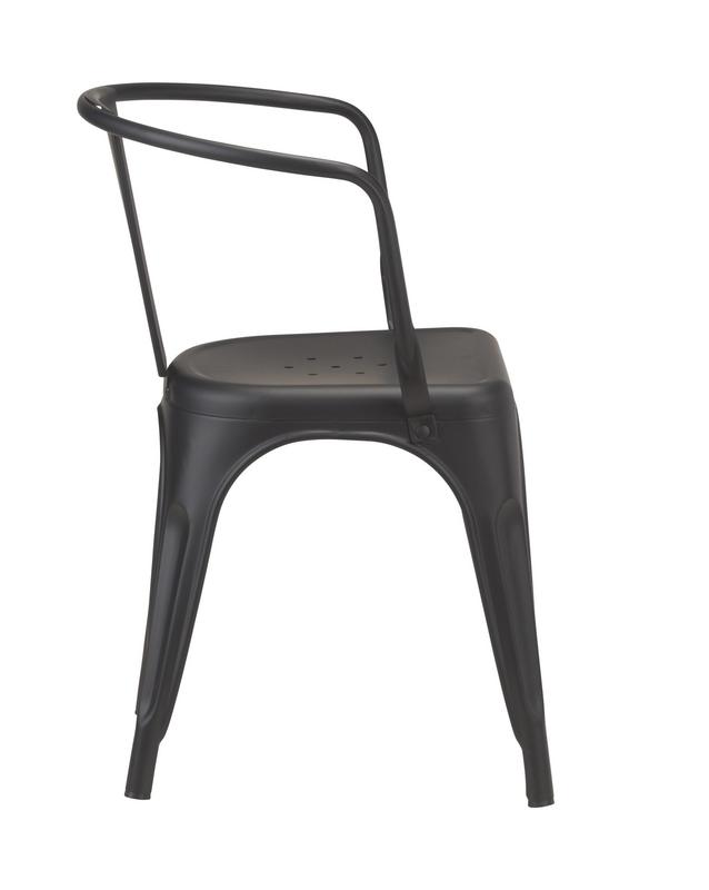French Bistro Armchair - Black Matt - main image
