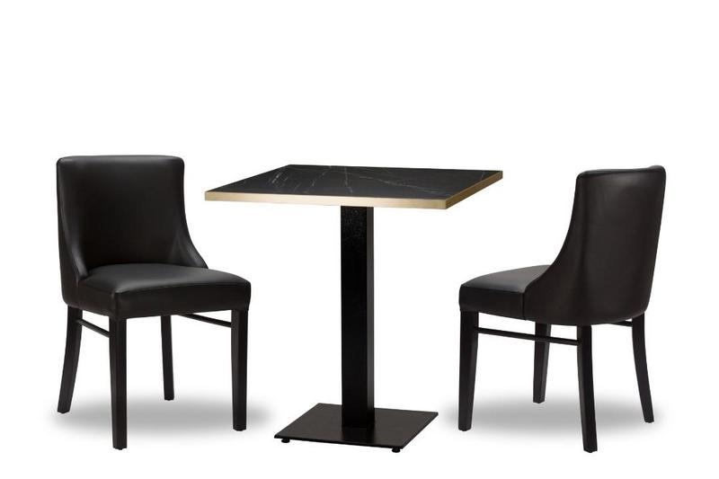 Merano Black/Black x2 - 700mm Sq - Black Pietra Gold ABS Laminate - Titan Sm SQ (DH) - main image