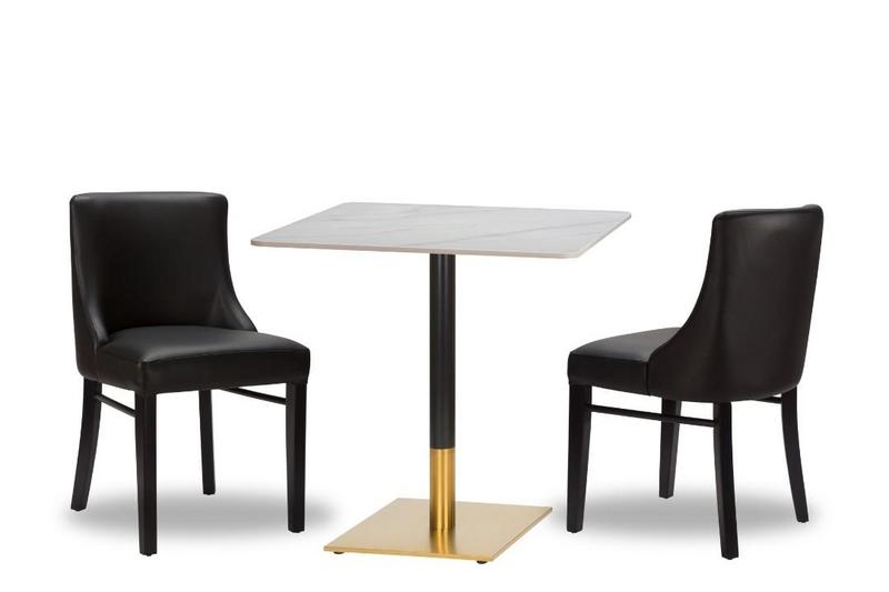 Merano Black/Black x2 - 700mm Sq - Calacatta Ceramic - Midas Sm SQ - Black/ Gold (DH) - main image