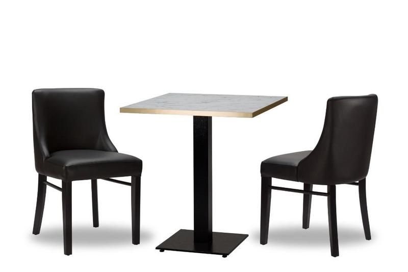 Merano Black/Black x2 - 700mm Sq - White Carrara Gold ABS - Titan Small Sq (DH) - main image