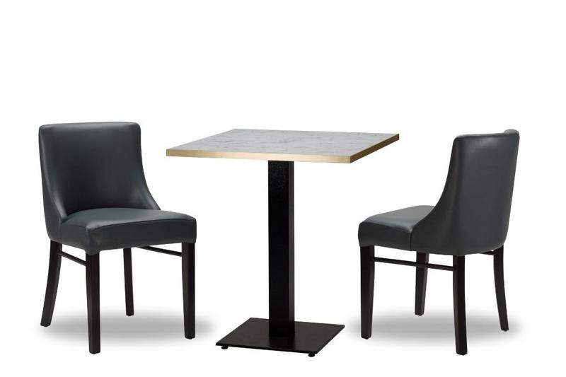 Merano Iron Grey/ Black x2 - 700mm Sq - White Carrara Gold ABS - Titan Small Sq (DH) - main image