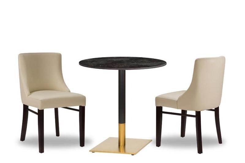 Merano Ivory/ Wenge x2 - 700mm Rd - Portoro Ceramic - Midas Sm Sq - Black/Gold (DH) - main image