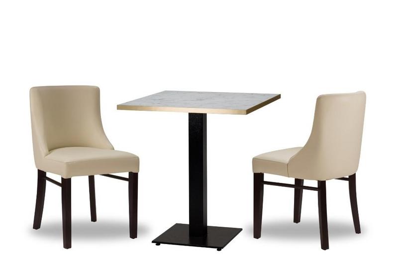 Merano Ivory/ Wenge x2  - 700mm Sq - White Carrara Gold ABS - Titan Small Sq (DH) - main image