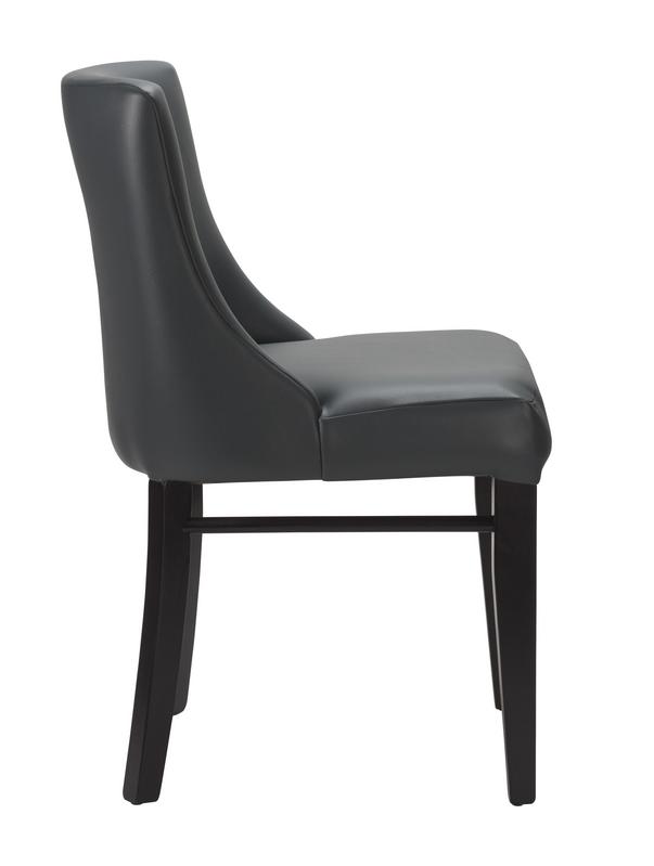 Merano Side Chair - Iron Grey / Black - main image