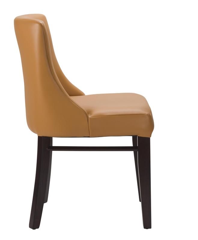 Merano Side Chair - Ochre Brown / Wenge - main image