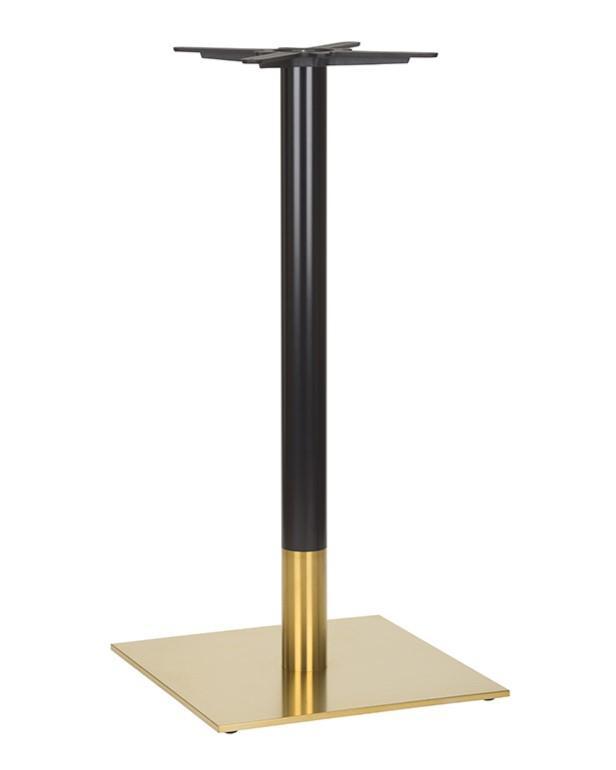 Midas Large Square Table Base (PH-Black/Brass) - main image