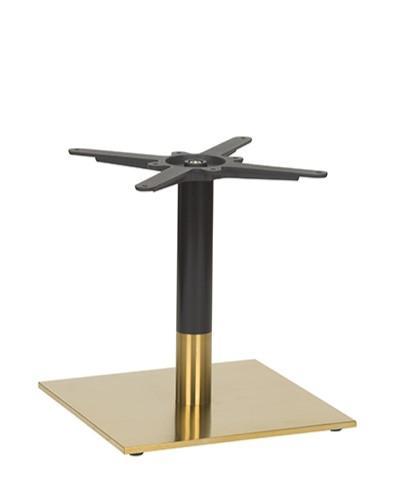 Midas Small Square Table Base (CH-Black/Brass) - main image