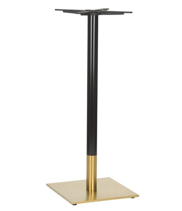 Midas Small Square Table Base (PH-Black/Brass) - main image