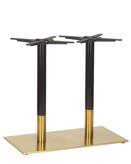 Midas Rectangular Twin Table Base (DH-Black/Brass) - main image