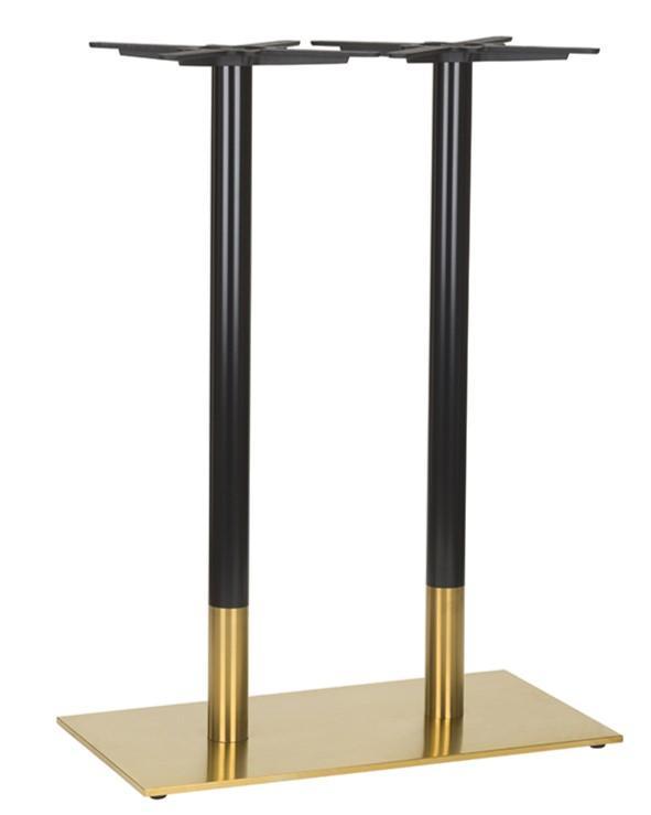 Midas Rectangular Twin Table Base (PH-Black/Brass) - main image