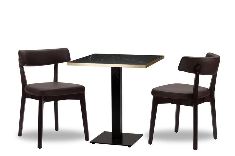 Nico Iron Grey/ Black x2 - 700mm Sq - Black Pietra Gold ABS Laminate - Titan Sm SQ (DH) - main image