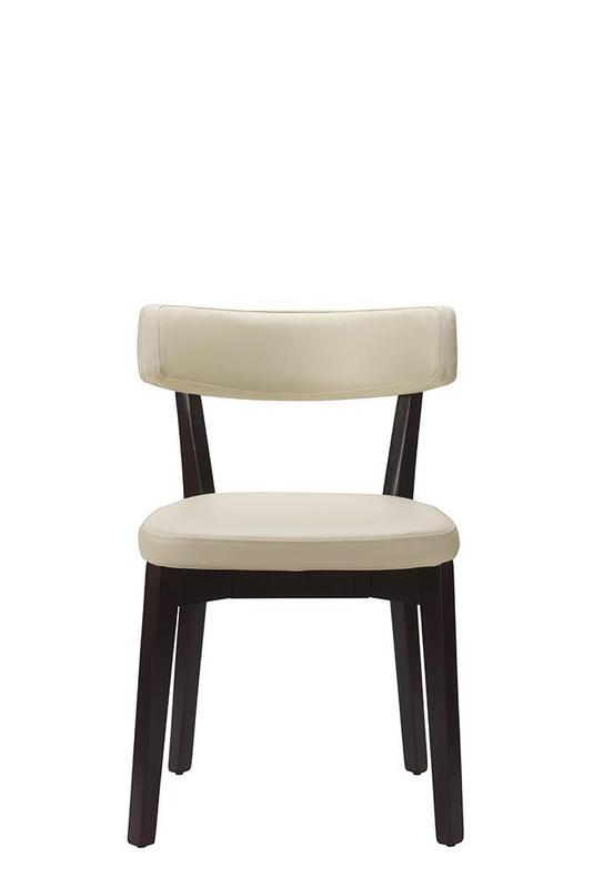 Nico Side Chair  - Ivory / Wenge Frame  - main image