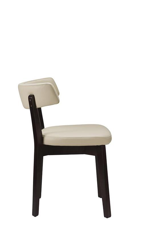 Nico Side Chair  - Ivory / Wenge Frame  - main image