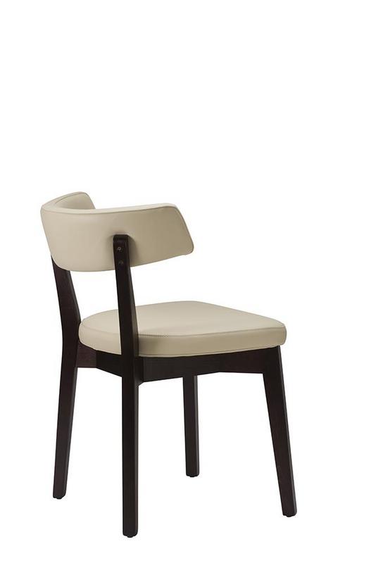 Nico Side Chair  - Ivory / Wenge Frame  - main image