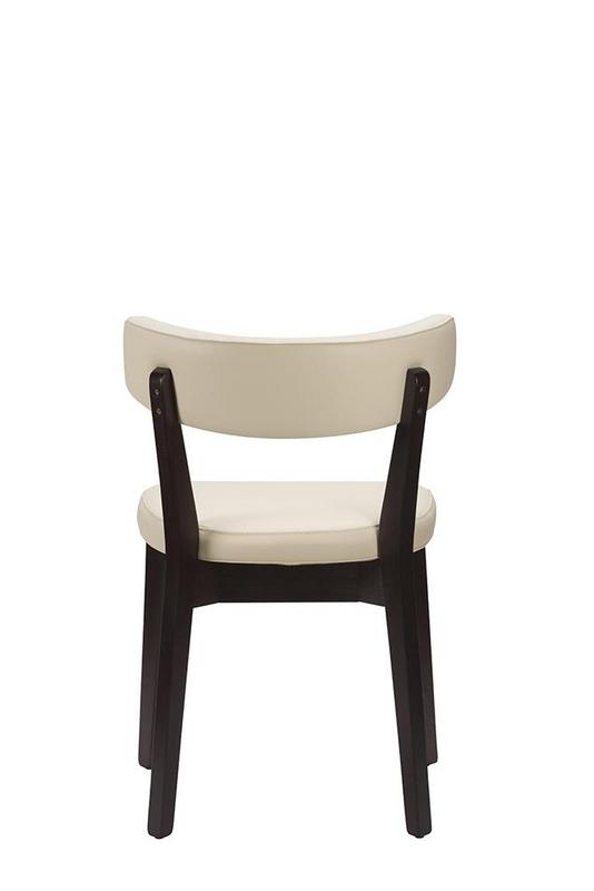 Nico Side Chair  - Ivory / Wenge Frame  - main image