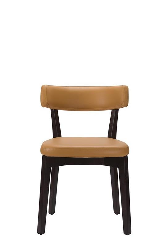 Nico Side Chair  - Ochre Brown / Wenge Frame - main image