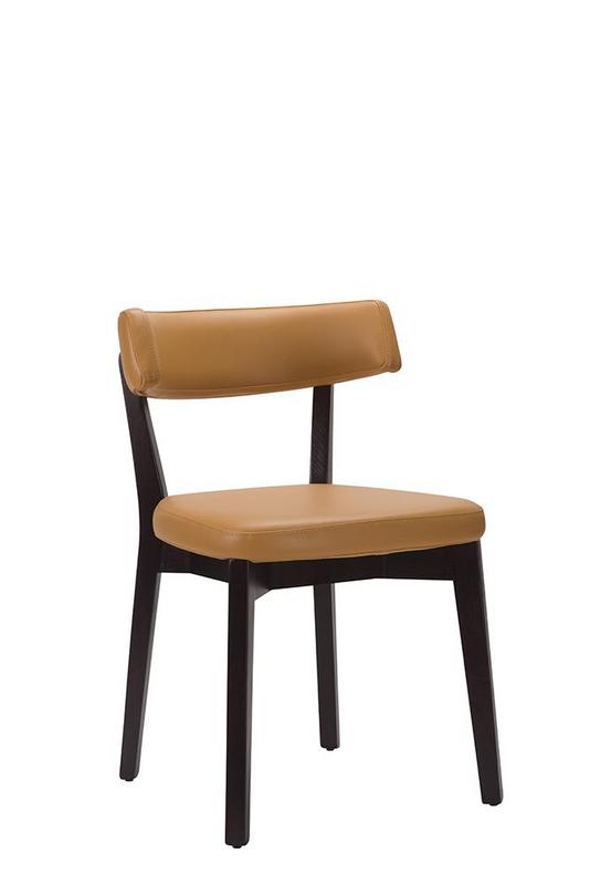 Nico Side Chair  - Ochre Brown / Wenge Frame - main image