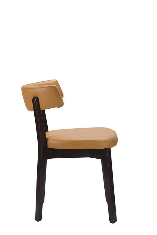 Nico Side Chair  - Ochre Brown / Wenge Frame - main image