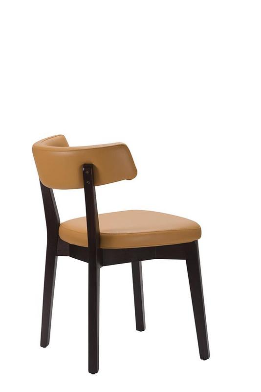 Nico Side Chair  - Ochre Brown / Wenge Frame - main image