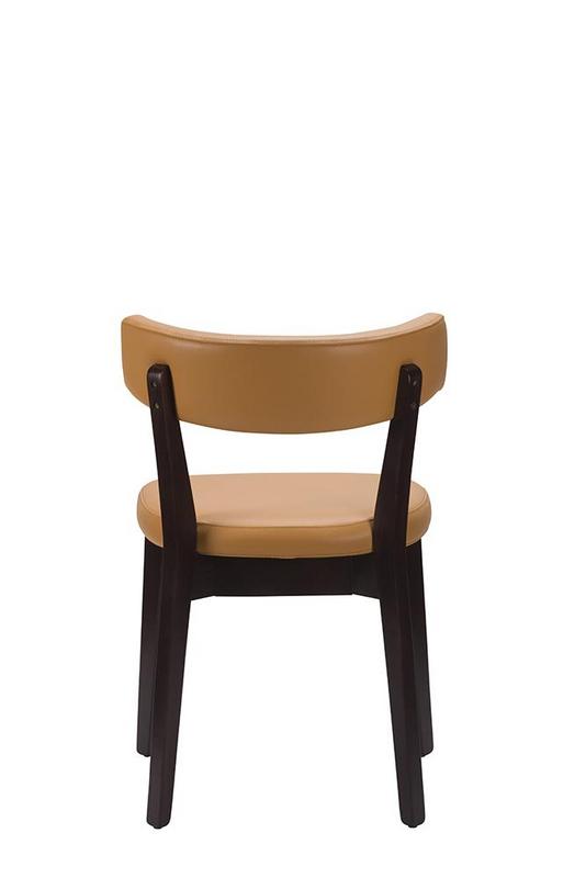 Nico Side Chair  - Ochre Brown / Wenge Frame - main image