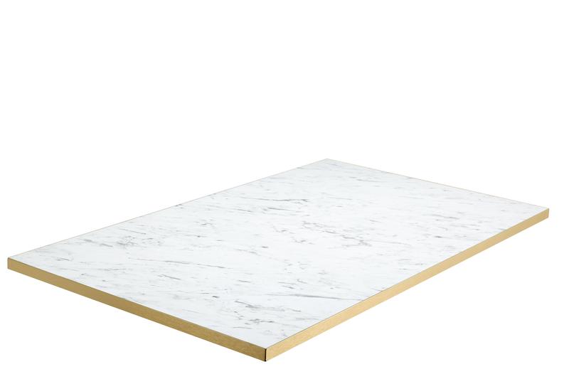 Square, Egger F204 ST9 White Carrara Marble/ Gold ABS,Hudson Square (DH) - main image