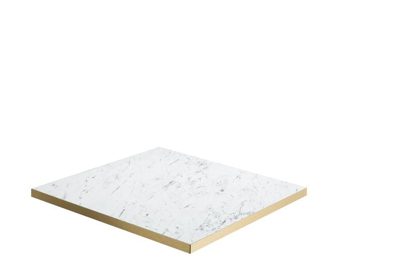 Round, Egger F204 ST9 White Carrara Marble/ Gold ABS,Hudson Square (DH) - main image