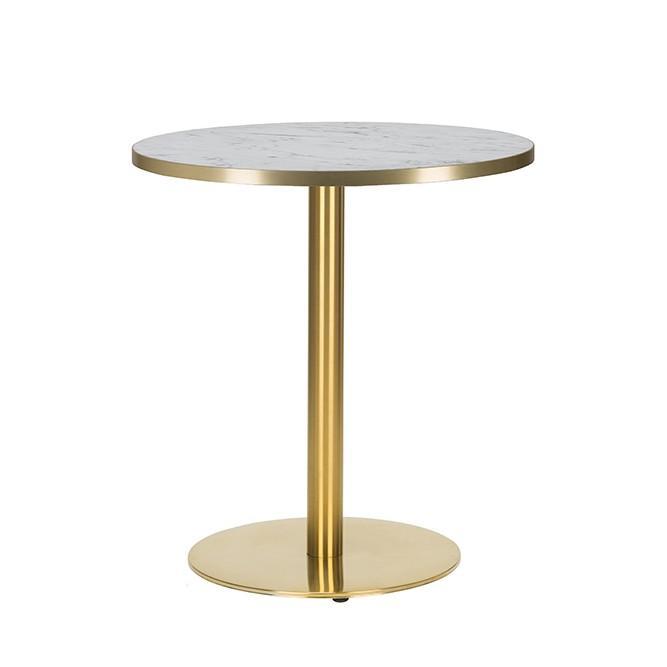 700mmRdx25mm,Laminate W.Carrara/ Gold Edge, Midas Sm RD Brass(DH) - main image