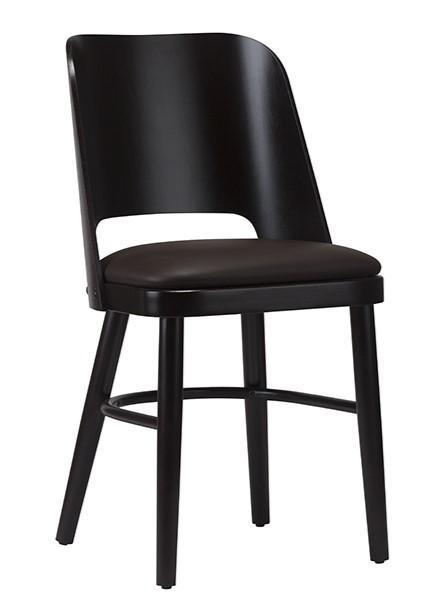 Alasia Veneer Back - Upholstered Seat Veneto Dark Brown / Walnut Finish  - main image